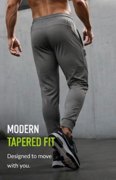 UrbanFlex Men’s Tapered Fitness Joggers – Lightweight Athletic Sweatpants Vidalfit-Essentials