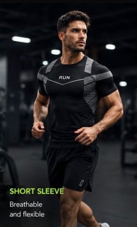 5-Piece Men’s Compression Sportswear Set – Hoodie, T-Shirt, Shorts & Leggings Gym Outfit Vidalfit-Essentials