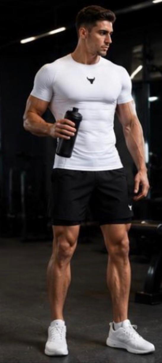 Men’s Compression Gym Set – Quick Dry Athletic T-Shirt & Running Shorts Two-Piece Sportswear Vidalfit-Essentials